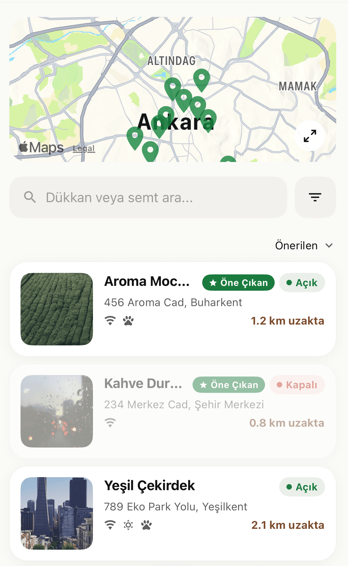 Müşteri Uygulaması — Keşfet