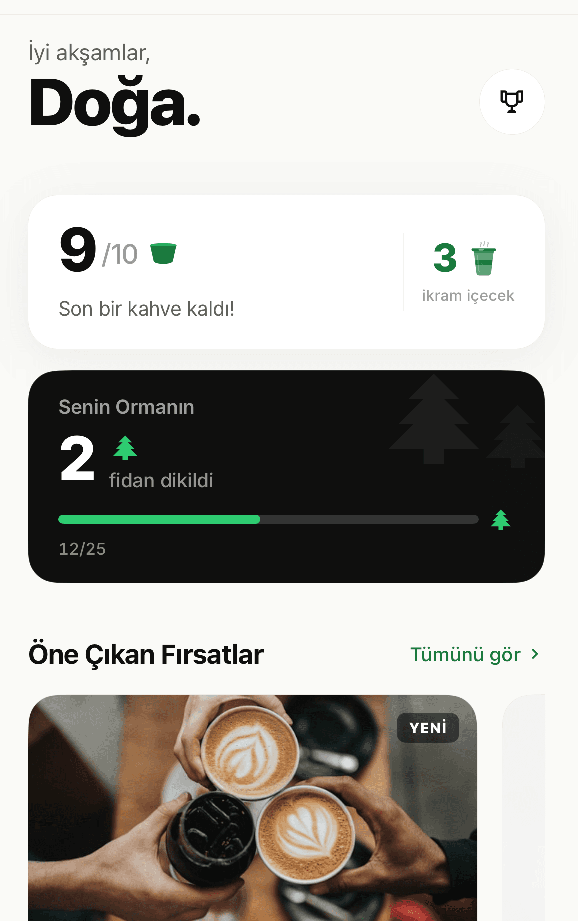 Müşteri Uygulaması — Anasayfa